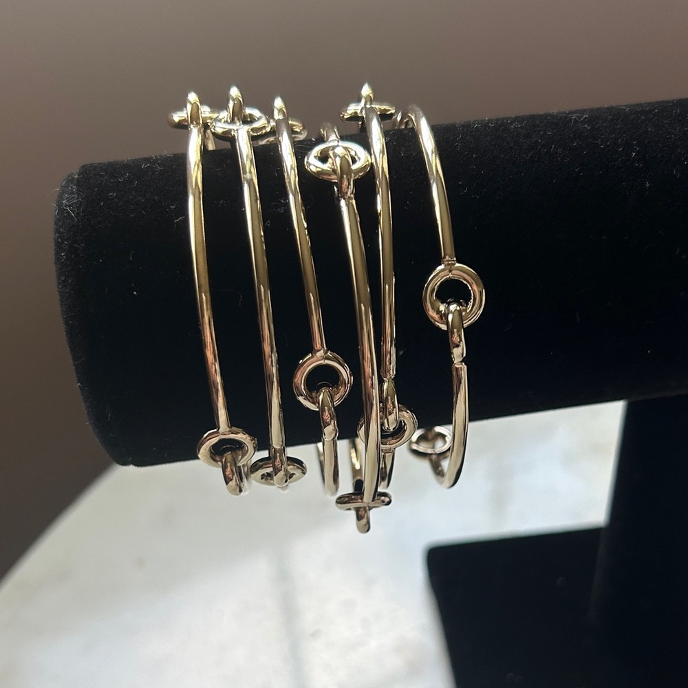 French Connection Gold Bangle Set - image 2